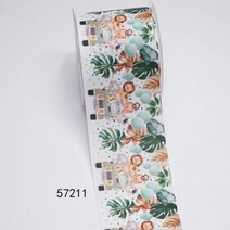 DIY 만화 동물 인쇄 그 로그 랭 리본 공예 용품 바느질 액세서리 5 야드 평면 수지 10 조각. 57055, CHINA, 57211_75 mm grosgrain