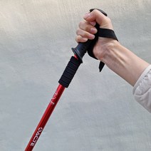 ACTE 3단 일자형 듀랄루민 등산스틱 / 가성비 좋은 등산용 스틱 지팡이, 빨강
