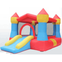 에어바운스 작은 성 미끄럼틀 워터 슬라이드 놀이터, 290x200x155cm 레인보우 캐슬