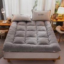 폭신폭신 자가발열 10cm 토퍼 매트리스 양털토퍼 사계절 캠핑토퍼 그레이