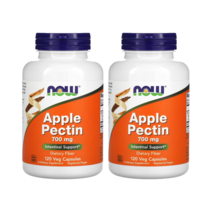 [1+1] Now Foods 나우푸드 애플 펙틴 700mg 120정 팩틴 사과 Apple Pectin 식이섬유 고약사 약들약 베지캡슐 2개, 1개, 기본