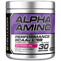 Cellucor 알파 아미노 EAA & BCAA 파우더 | 분지 체인 필수 아미노산 + 전해질 워터멜론 30회 분량 미국직송 318454, 13.4 Ounce (Pack of 1), Watermelon