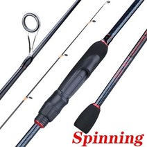 Sougayilang초경량 탄소 섬유 스피닝 낚싯대 및 캐스팅 로드 1824m 최대 드래그 10Kg 배스와 강꽁치고기 송어 낚시용, Black-Spinning Rod+2.4 m