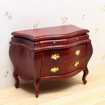 미니어쳐가구/T3329 앤틱 3단서랍장(Chest Mahogany-Bembe)