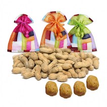 정월대보름 피땅콩100g 부럼 사각모시복주머니 견과류 호두4알 정월대보름 견과류 피땅콩 부럼Set, 단품, 상세페이지 참조