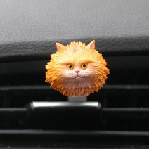 고양이 공기청정기 애견 악취 미세먼지 냄새제거 Car Vent Clip Air Freshener Cute Cat Diffuser Creative, 04 YELLOW