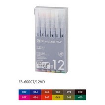 FU727 브러쉬 딥 12색세트 물감 문구 사무 색연필 크레용 수채화 학용품 크레파스, 단품, 상세 설명 참조