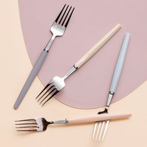 시에르 설렘 시에르 설렘 디너포크 2P, 베이지+핑크