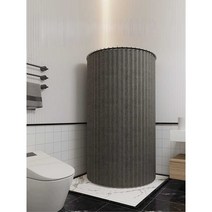 욕실 샤워 커튼 방수 벽걸이 아코디언 접이식 원형, 상세 페이지 참고, 반경 110cmx높이 200cm 부채형 그레이