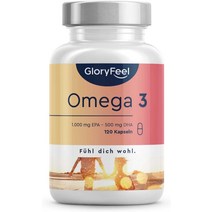 오메가 3 캡슐 고용량 - 1000mg EPA 및 500mg DHA 포함 일일 복용량당 2000mg, 기본