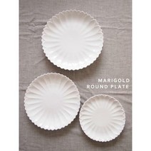 [컵앤컵] [오븐용도자기] 메리골드 꽃 원형접시, 30cm