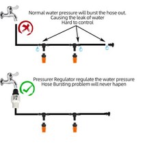 마이크로 드립 관개 시스템 압력 레귤레이터 정원 System15 Psi 3/4 "여성 라인 원예 도구, 01 브라운