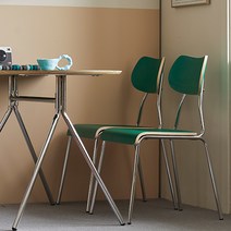 16피스 카페 인테리어 다이닝 식탁 의자, 그린