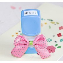 이안 컬러 미니 네임스탬프 만년스탬프 책도장, A폰트, 하늘_빨강