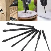 다용도공구 다용도 텅스텐 카바이드 블랙 만능드릴비트 7PCS 1Se, 색상:[색상]본상품