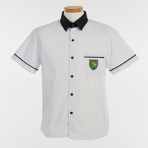 교복몰 블랙카라 화이트 반팔셔츠 (한영외고 해당)-마크 별도.