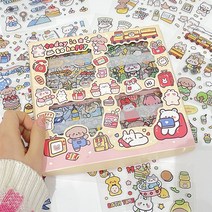 라라콩 100장박스 해피데이 스티커, 세트, FREE