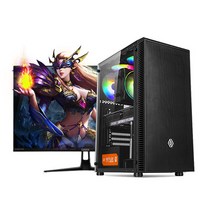윤텍 조립PC 풀세트 업무용 게이밍 컴퓨터 본체 윈도우10 배그 로스트아크 롤 디아블로3 12세대, 모니터포함, 04.업무풀세트04 윤텍OA-04