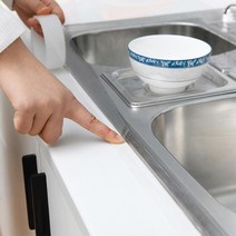 주방 욕실 투명 방수 곰팡이방지 테이프 2P 주방용품 상가 코너테이프 바닥, 5cm