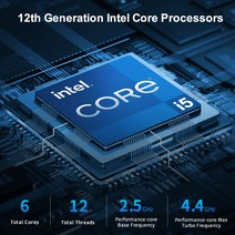 인텔코어i5 12세대미니PC그래픽카드 RTX2060 윈도우듀얼스크린 8K디스플레이 와이파이블루투스5.1, 0332GBRam512GBSSD_0212700F