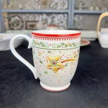 독일 크리스마스 비스킷 접시 직사각형 머그 샐러드 디저트 플레이트, 22.400ml mug