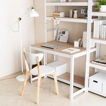 화이트 책상 좁은 작은방 1인용 철제 조립식 간이 원룸 공부 600 800 1000 1200 일자형, 스피드랙책상 타공판, 1200x600