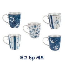 딜민트 그림 꽃무늬 머그컵 봄춘 5p세트, 수량본상품선택, 색상본상품선택