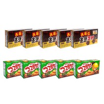 [쩝쩝스낵] abc초코쿠키5개+고래밥5개, 1세트, 480g