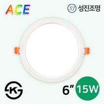 LED 다운라이트 매입등 매립등 ACE (에이스) 6인치 15W, 색온도: 주광색, 1개