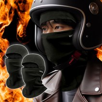 우디우디 겨울 방한 기모 바라클라바 오토바이, 블랙+블랙, 1개 상품 사진
