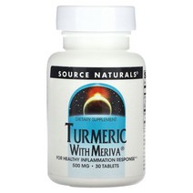 소스내츄럴 강황 메리바 500mg 30정 source naturals tumeric 투메릭 meriva, 30 카운트, 30 Count