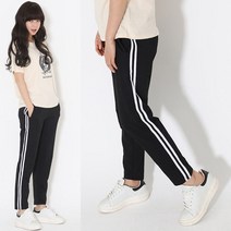 S1Y 롱다리 착시 트레이닝복 여성바지 옆 두줄 일자팬츠 LD33eaW