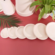 세경팜 화이트 크림토분 화분 받침 테라코타 흰색 수제 거실 인테리어, 화이트크림 토분받침 1호