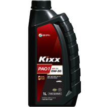 [GS칼텍스] 킥스파오 원 KIXX PAO1 엔진오일/차량용/전체엔진/0W30, PAO1 0W30 1L, 8개