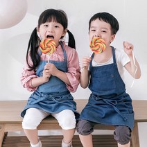 보냄 오감놀이 데님 앞치마