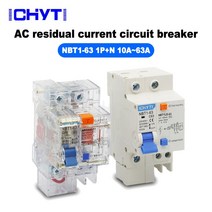 투명 잔류 전류 누전 회로 차단기 1P + N DZ47LE NBT1LE 10A 16A 20A 25A 32A 40A 50A 63A ELCB RCBO, 01 1P(Transparent)_07 50A