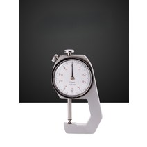 0.1mm 다이얼게이지 철판 유리 가죽 두께 측정기, 곡선팁/0-20+정밀도0.1mm