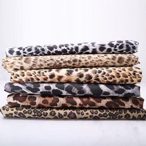 가죽공예 사틴 호피무늬 나염 원단 가방 안감 가방만들기 재료, 호피(대)블랙