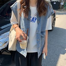 [Bahn] 하리 워싱 데님 베스트
