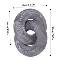 카페 테이블거실 농가에 대 한 나무 체인 장식 커피 Boho 자연 데스크 벽난로 홈 Ornamant, 04 D