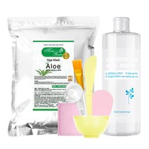 메디플라워 대용량 모델링팩 스타터팩 / 알로에 1kg+팩도구 6종+히알루론산 멀티 부스터 500ml