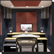 바커스틱 프로KIT / 룸어쿠스틱 솔루션 어쿠스틱패널(10EA) 베이스트랩(4EA) 음향디퓨저(옵션), 웨지2 10PACK, 와인(Burgundy), 10개