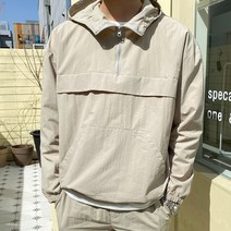 더맨쉽 오버핏 발수코팅 후드 바람막이 아노락점퍼 SBTJP12003