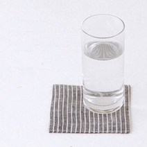 바보사랑 코스터 그레이 화이트 스트라이프.포그린넨