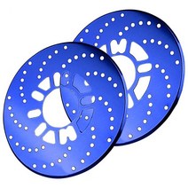 2Pcs 디스크 브레이크 로터 할로우 아웃 장식 밝은 색 커버 자동차 외관 액세서리, 01 Dark Blue, 01 Dark Blue