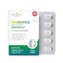 내추럴이믹스 프로바이오틱스 17 100억 유산균 2개월분, 60정, 30g, 1개