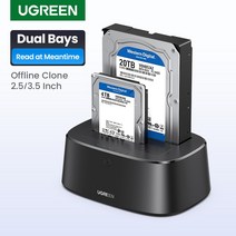 UGREENHDD 도킹 스테이션 satausb 30 어댑터 25 35 SSD 디스크 케이스 HDD 박스 도크 하드 드라이브 인클로저