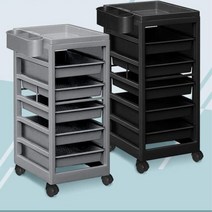 미용실 전용 카트 이동식 수납트레이 5단 팬트리 이쁜트롤리 틈새선반 추천, CART-501 회색