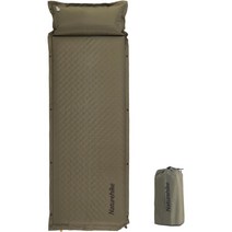네이처하이크 지엘로니 6cm 에어 매트 카키색 캠핑용 초경량 에어 매트리스 베개 포함 에어베드 배낭여행