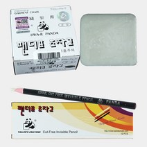 팬더표 초자고 (초크) 건열 아이론용 50p 연필형 12p 다리미 다림질 옷재단 재단사 펜슬형 파라핀, 건열아이론용(50P)